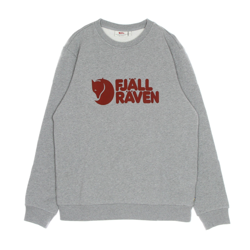 Herren-Sweatshirt mit Rundhalsausschnitt und Logo-Pullover in Grau-Melange