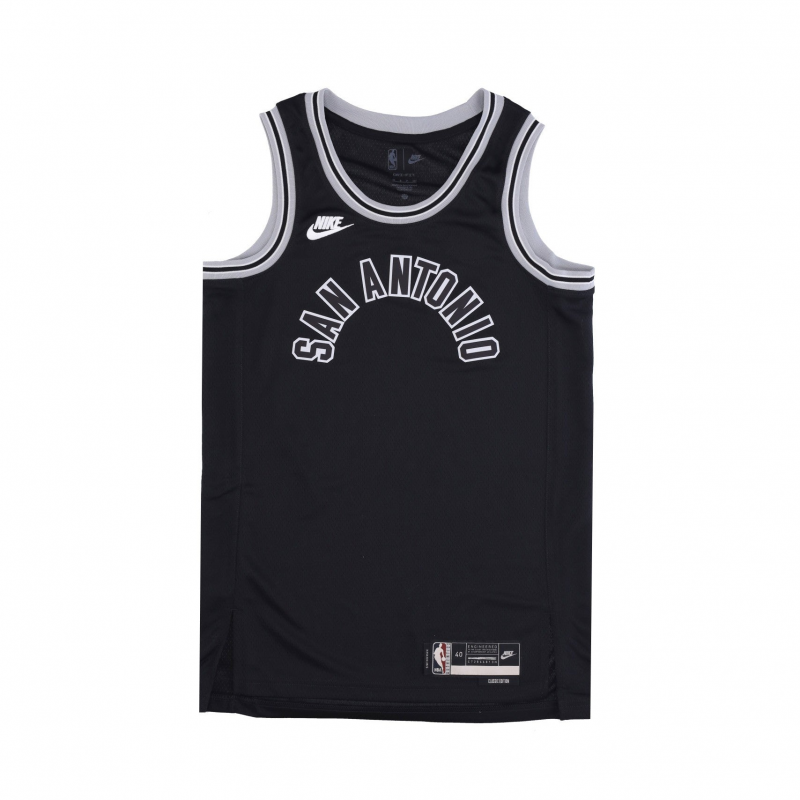 Herren-Basketball-Tanktop NBA Dri-Fit Swingman-Trikot Hwc B22 Sanspu Schwarz/Fit Silber/Fit Silber