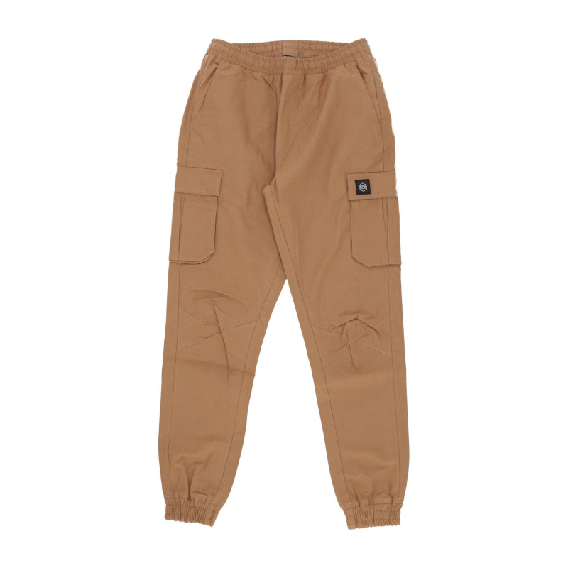 Lange Herren-Cargohose aus Baumwoll-Ripstop in Beige