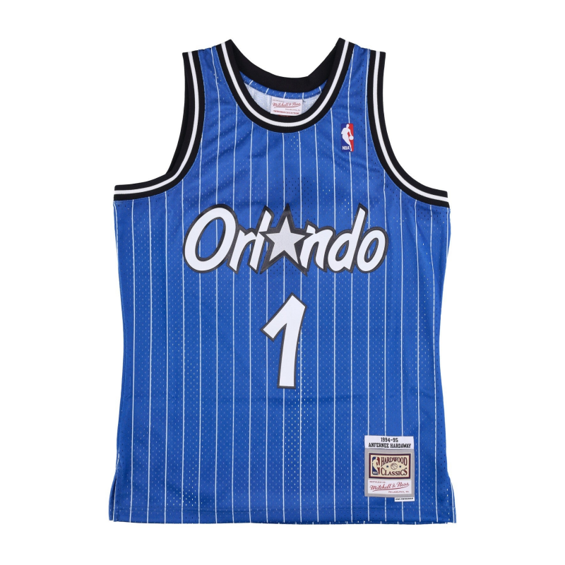 Herren-Basketball-Tanktop Nba Swingman-Trikot Hardwood Classics Nr. 1 Anfernee Hardaway 1994–95 Orlmag Original-Teamfarben