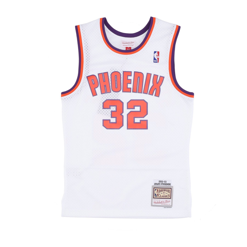 Herren-Basketball-Tanktop Nba Alternate Jersey Hardwood Classics Nr. 32 Amar'e Stoudemire 2002–03 Phosun WeiB/Original-Teamfarben