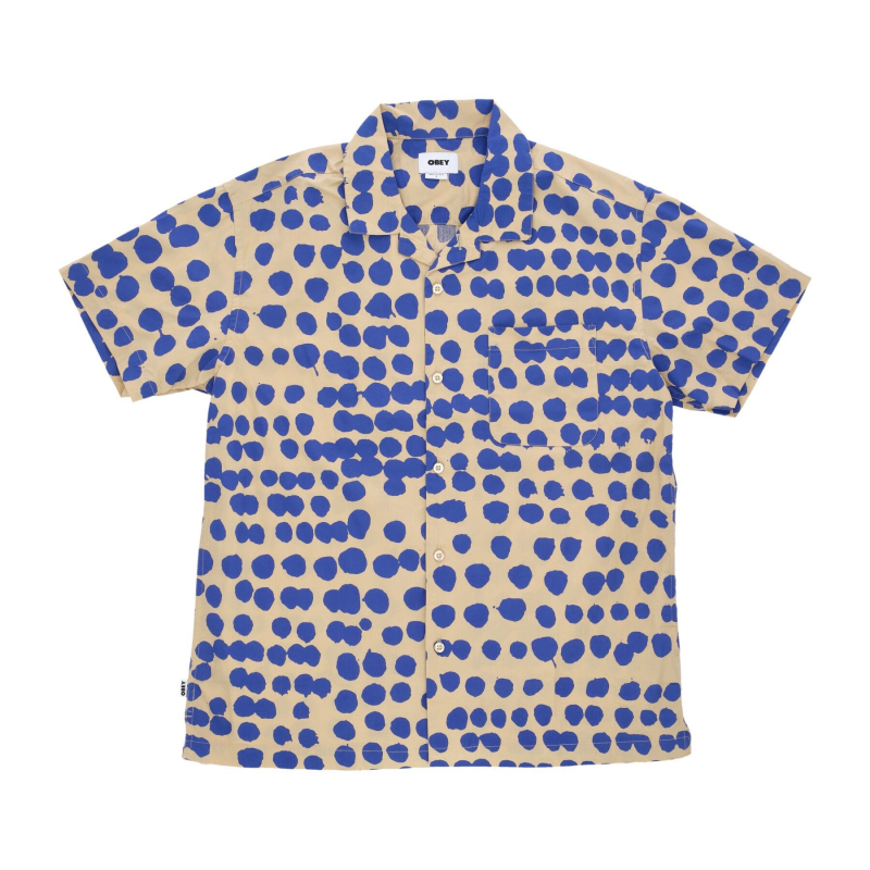 Herren-Kurzarmhemd Connect Woven Irish Cream Multi