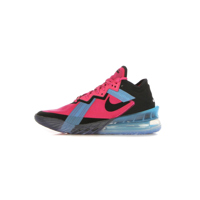 Lebron Xviii Low Herren-Basketballschuh „Neon Nights“ Fireberry/Schwarz/Lt Blue Fury