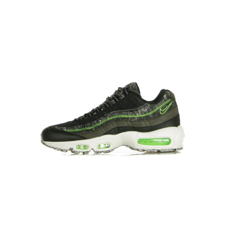 Air Max 95 Herren-Halbschuh in Schwarz/Elektrogrun/Rauchgrau