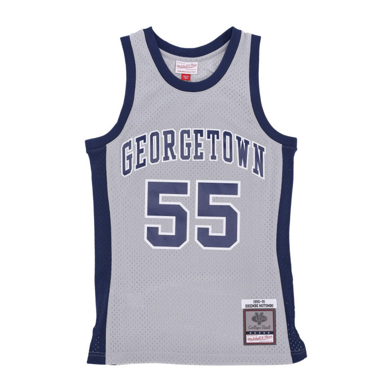 Herren-Basketball-Tanktop Ncaa Swingman Jersey Nr. 55 Dikembe Mutombo Geohoy Chrome