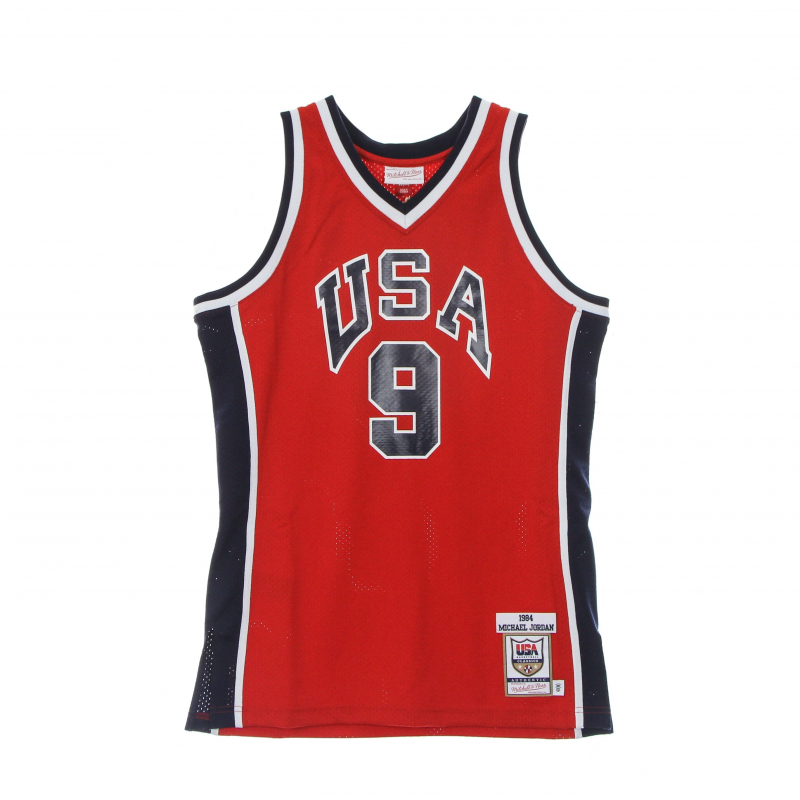 Herren-Basketball-Tanktop Nba Authentic Jersey Hardwood Classics Nr. 9 Michael Jordan 1984 Team USA