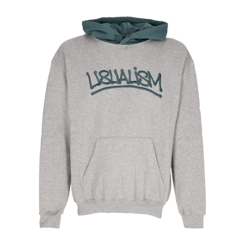 Usualism Hoodie Herren Kapuzenpullover Heather Grey/Dunkelgrun