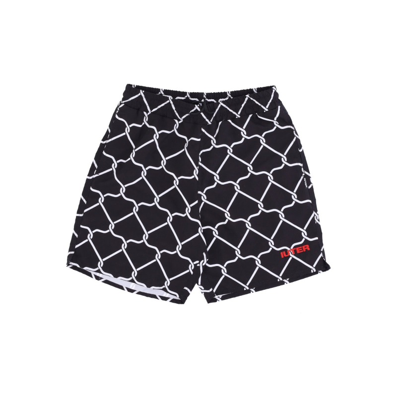 Herren-Bermudashorts Net Boardshort Schwarz