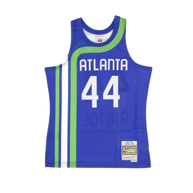 Herren-Basketball-Tanktop Nba Swingman-Trikot Pete Maravich Nr. 44 1971-72 Atlhaw Road