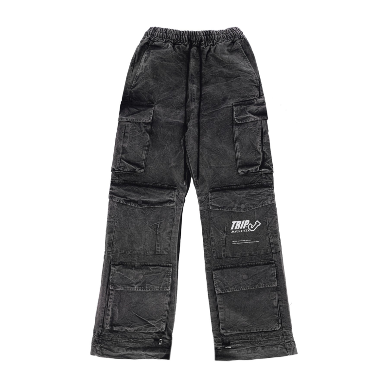 Lange Herren-Cargohose X Triple J Black Heather
