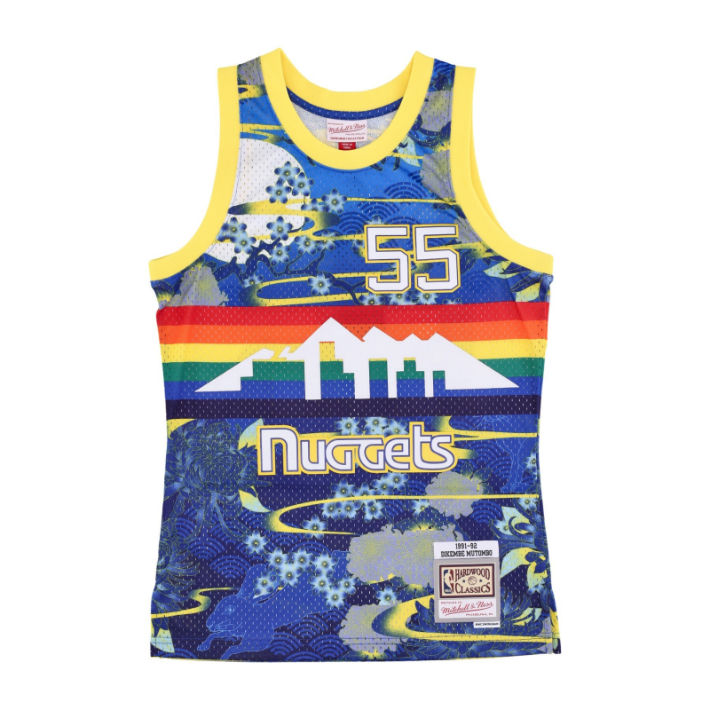Herren-Basketball-Tanktop Nba Ah Swingman Jersey 5.0 Hardwood Classics 1991 Nr. 55 Dikembe Mutombo Dennug