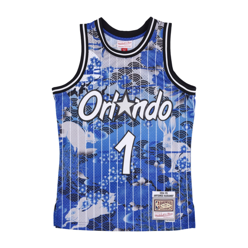 Herren-Basketball-Tanktop Nba Ah Swingman Jersey 5.0 Hardwood Classics 1994 Nr. 1 Penny Hardaway Orlmag Blue