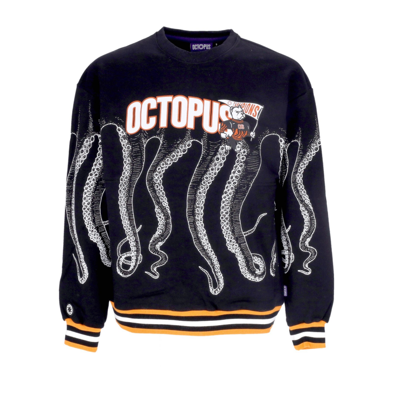 Leichtes Herren-Sweatshirt mit Rundhalsausschnitt, Athletic Crewneck, Schwarz
