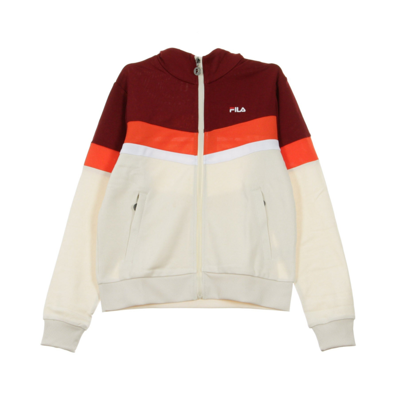 Nantale Damen-Trainingsjacke Rhabarber/Grau/Fiesta-Orange/helles WeiB