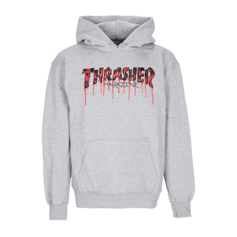 Herren Blood Drip Hoodie Hellstahl/Rot