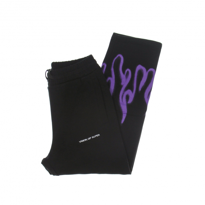 Leichte Herren-Trainingshose Spray Flames Hose Schwarz/Lila