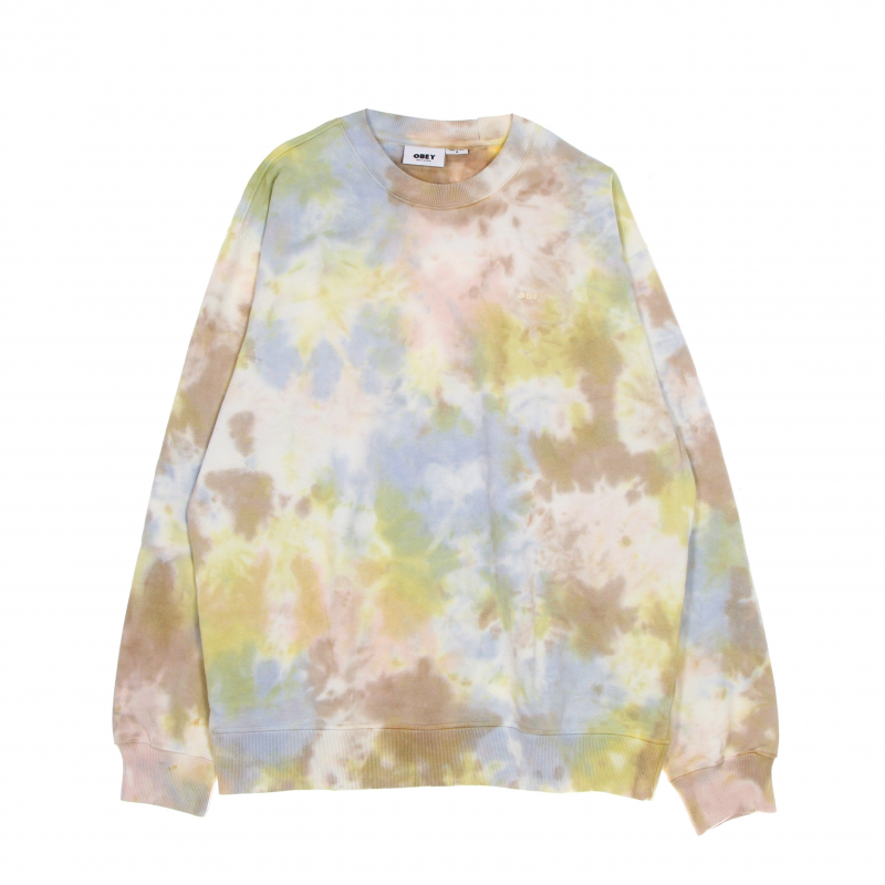 Leichtes Herren-Sweatshirt mit Rundhalsausschnitt Mini Bold Recycled Tie Dye Crew Specialty Fleece Toffee Multi