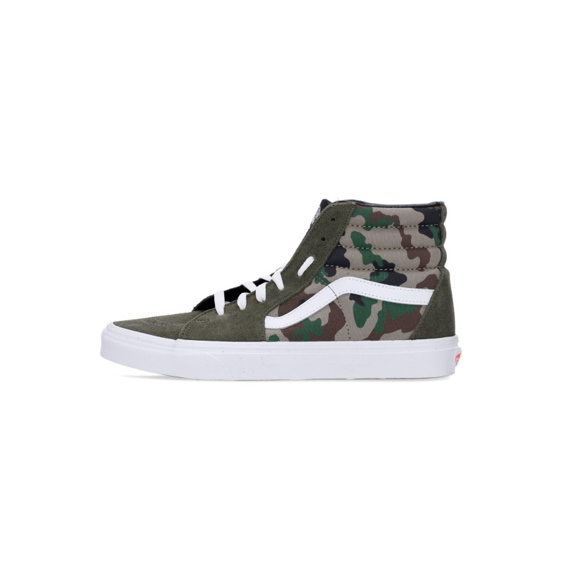 Hoher Herrenschuh Sk8-hi Camo Oliv/WeiB