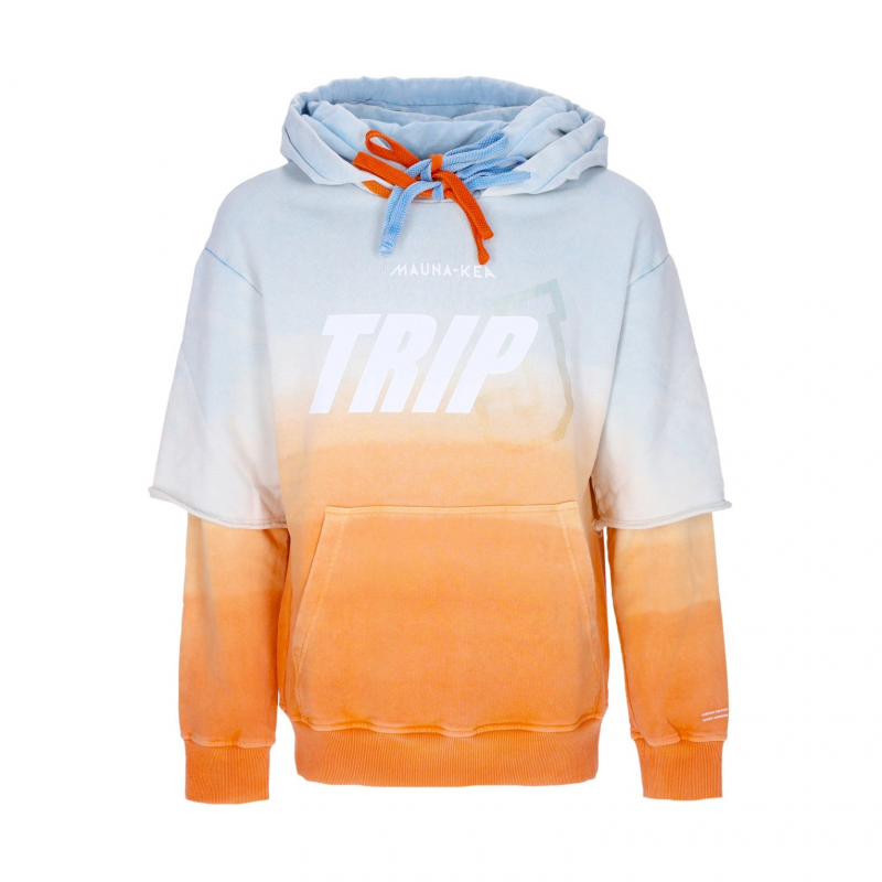 Leichtes Herren-Kapuzenpullover Double Hoodie X Triple J Cyan/Orange