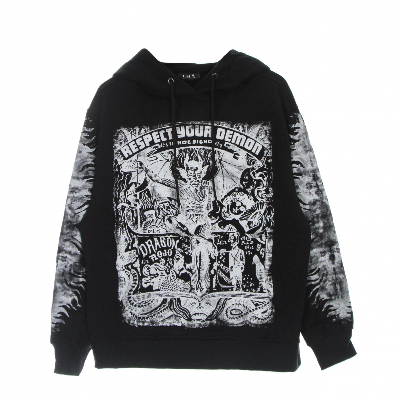 Herren Hoodie Respect Your Demon Hoodie Black