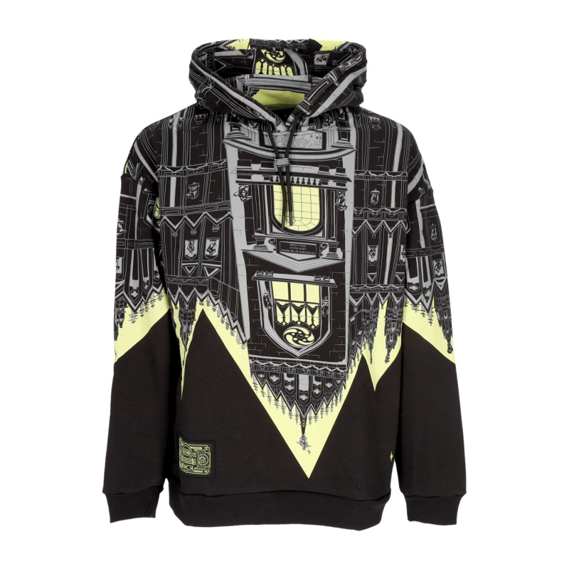 Bench Duomo Herren Hoodie Over Hoodie Schwarz/Limette