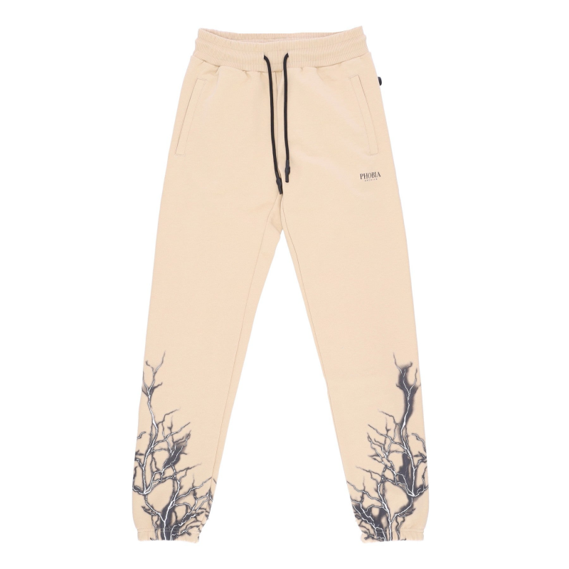Leichte Herren-Trainingshose Lightning Pants Beige/Schwarz