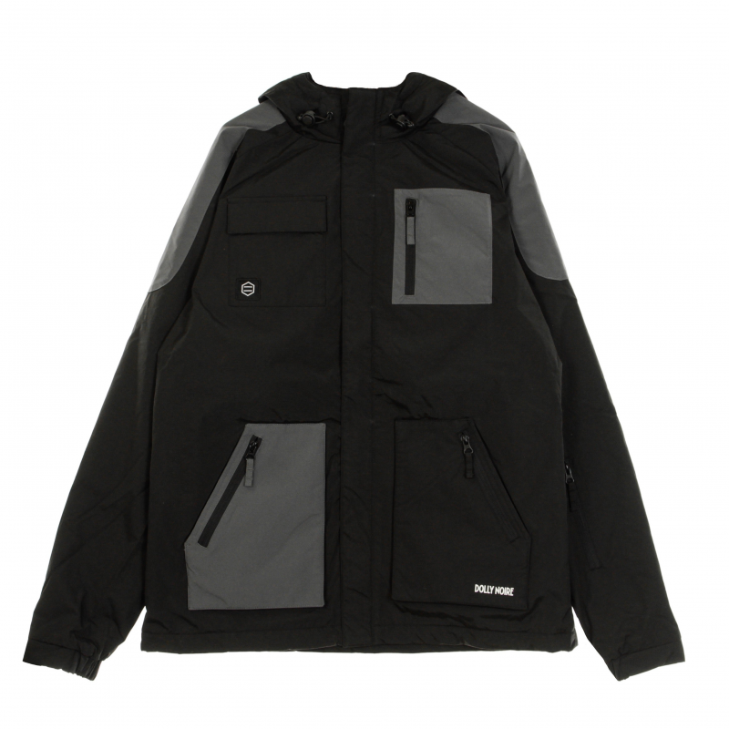Herren-Jacke mit durchgehendem ReiBverschluss, Schwarz