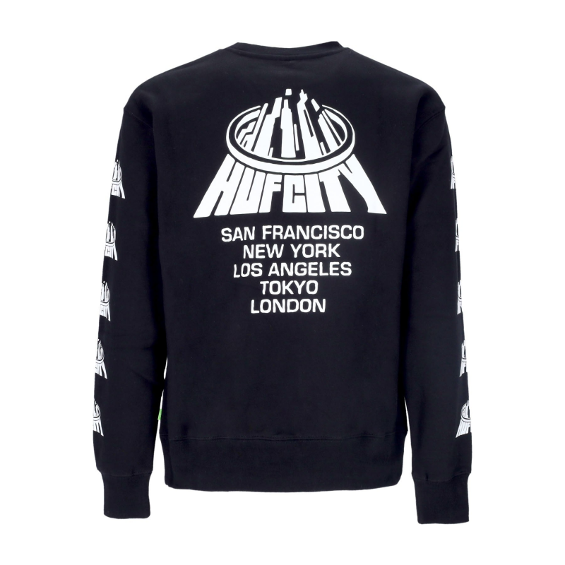 Huf City Crewneck Herren Sweatshirt Schwarz