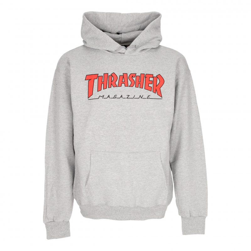 Herren-Hoodie Outlined Hoodie Hellstahl/rot
