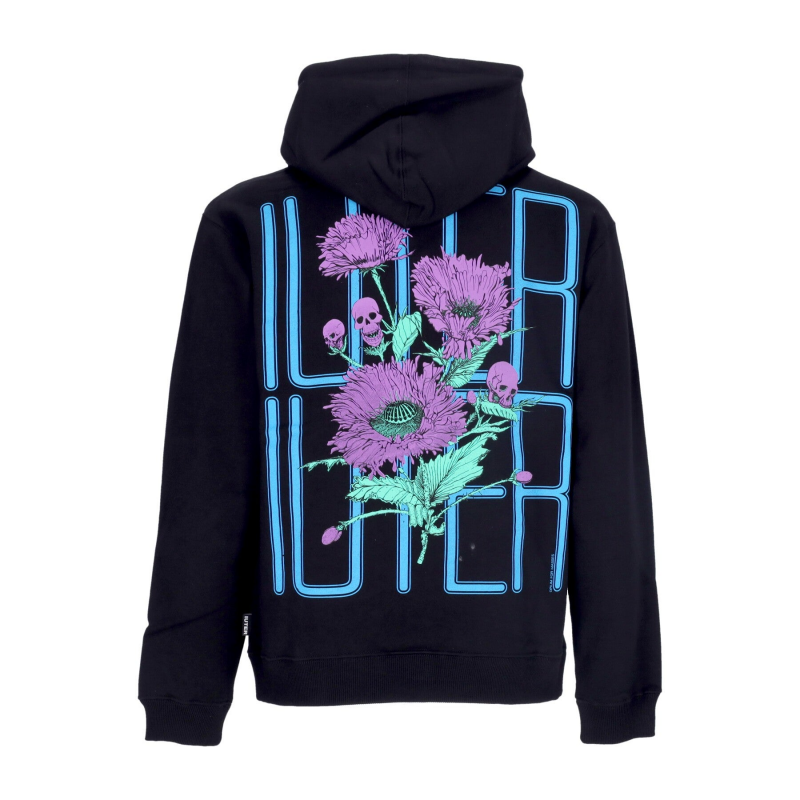 Herren Leichter Hoodie Spine Skulls Hoodie Schwarz