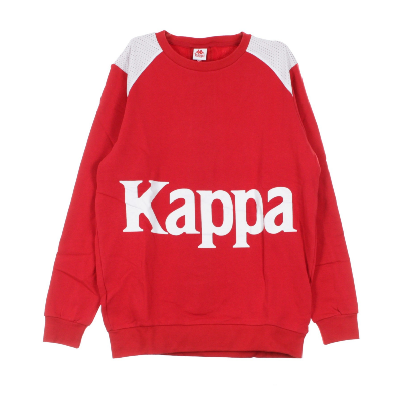 Bernel Band Herren-Sweatshirt mit Rundhalsausschnitt, Rot/WeiB
