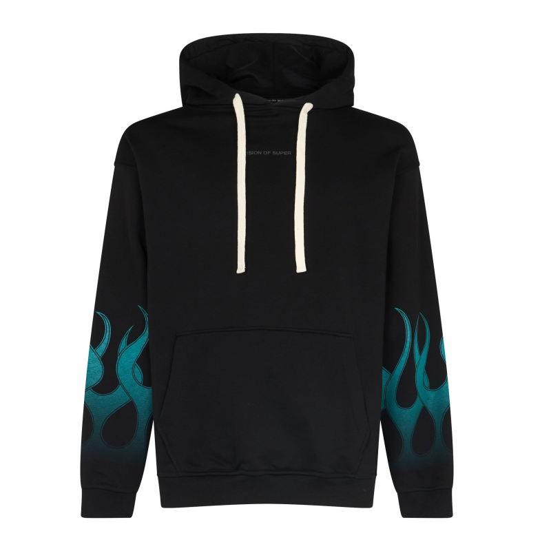 Leichtes Kapuzen-Sweatshirt fur Herren, Racing Flames Hoodie