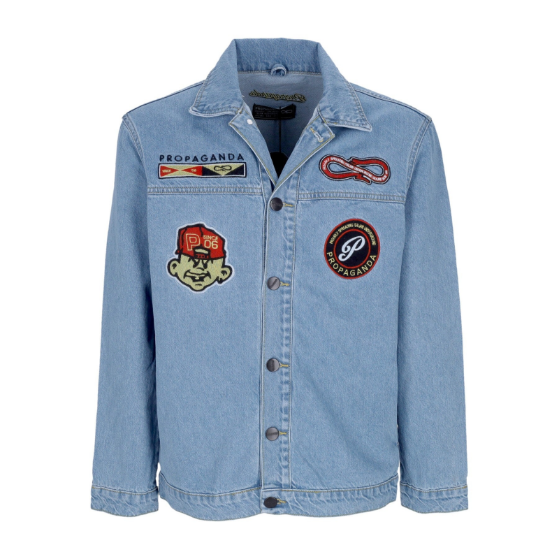 Herren Jeansjacke Baseball Jeansjacke Blue Denim