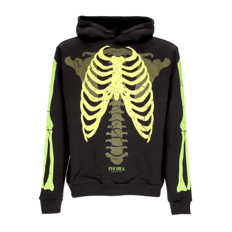 Bones Hoodie Herren Leichter Kapuzenpullover Schwarz/Grun/Hellgrun