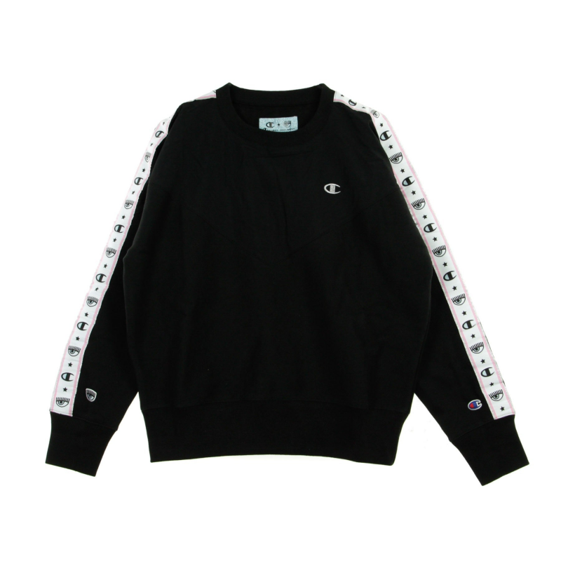 Kurzes Damen-Sweatshirt mit Rundhalsausschnitt, leicht, Rundhalsausschnitt, Sweat X Chiara Ferragni Kk001 Nbk
