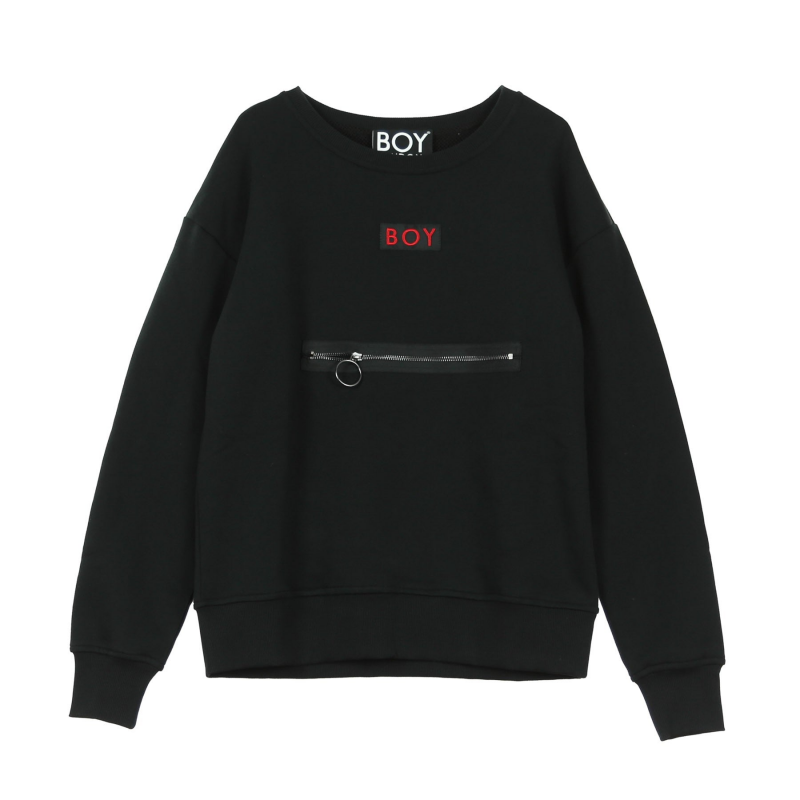Herren-Sweatshirt aus Grosgrain-Sweat mit Rundhalsausschnitt
