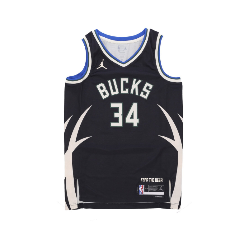 Herren-Basketball-Tanktop NBA Statement Edition 22 Dri-Fit Swingman-Trikot Nr. 34 Giannis Antetokounmpo Milbuc Schwarz
