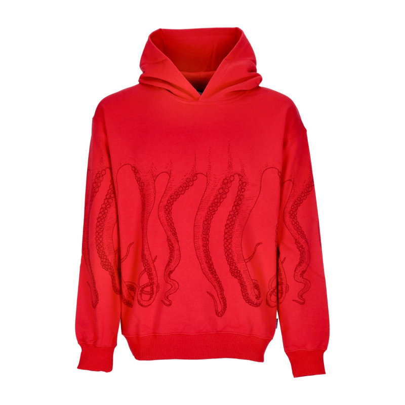Outline Hoodie Red Leichtes Herren-Sweatshirt mit Kapuze
