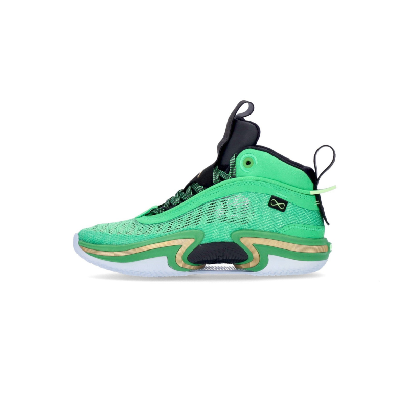 Air Jordan Xxxvi Herren-Basketballschuh Green Spark/Metallic Gold/Schwarz