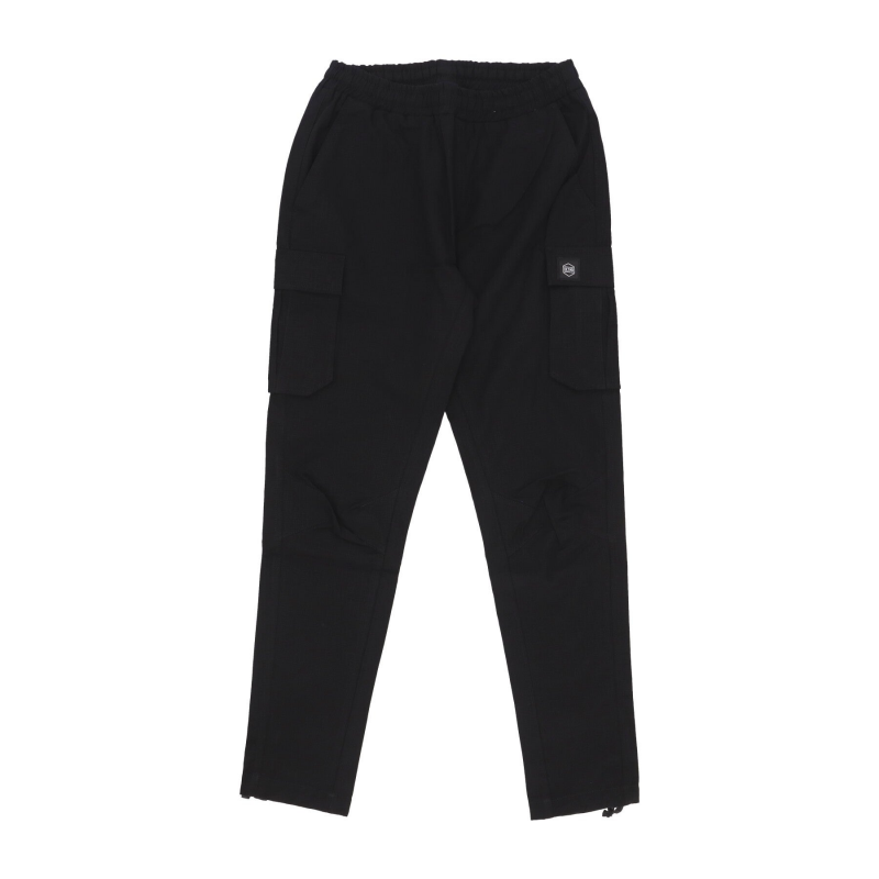Lange Herrenhose Baumwolle Ripstop Schnurung Easy Cargo Schwarz