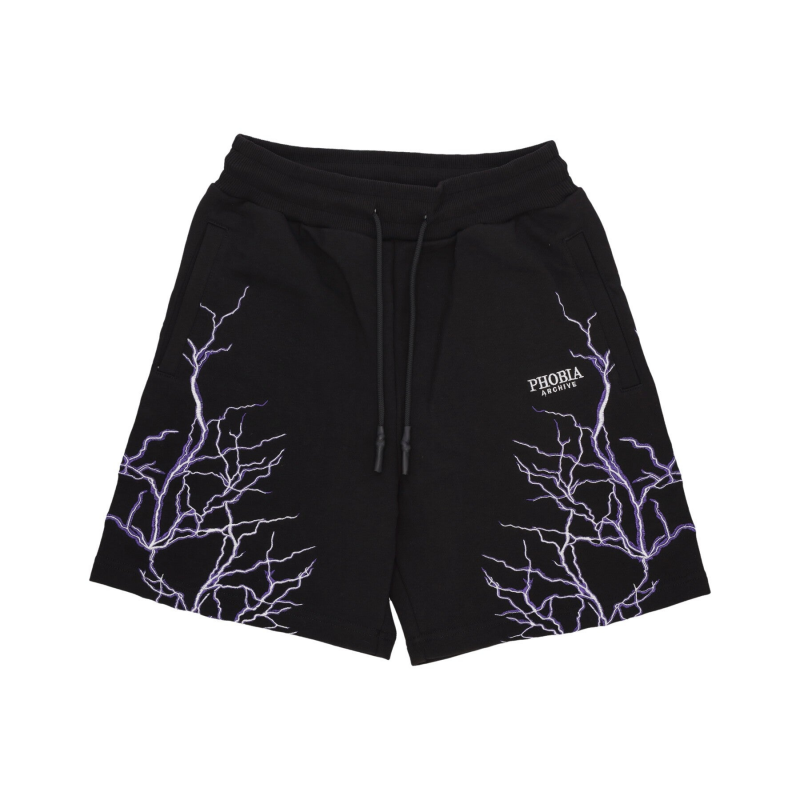 Kurze Trainingshose Herren Lightning Shorts Schwarz/Lila