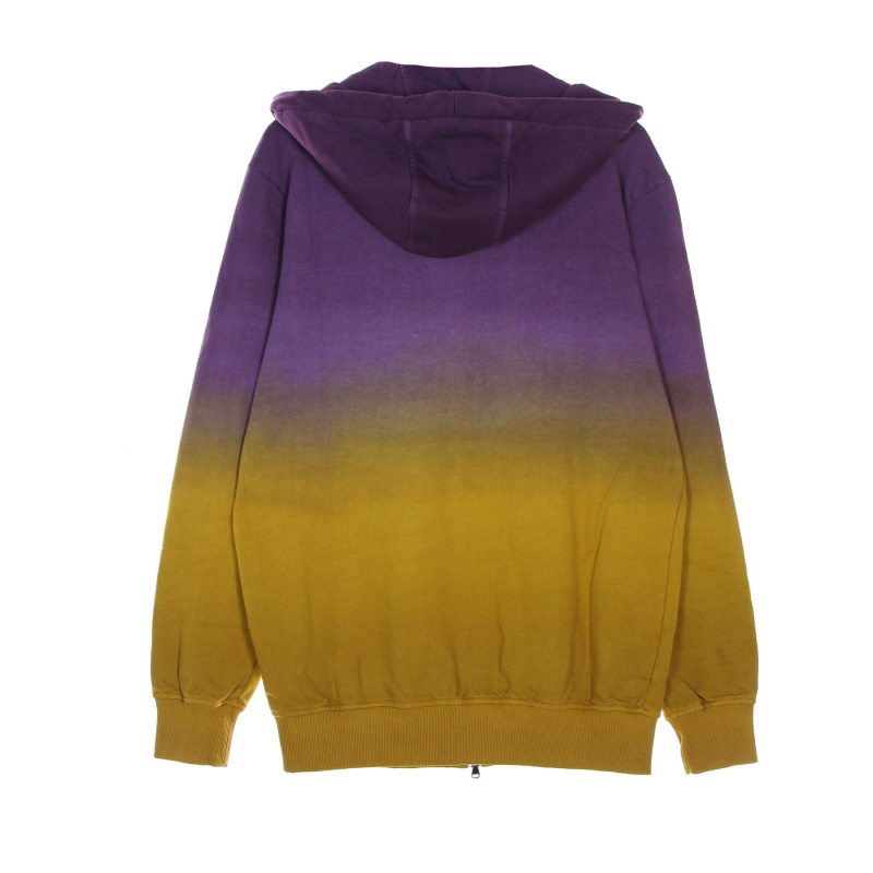 Leichter Herren-Kapuzenpullover mit ReiBverschluss. Kapuzenpullover mit ReiBverschluss, Lila/Gelb