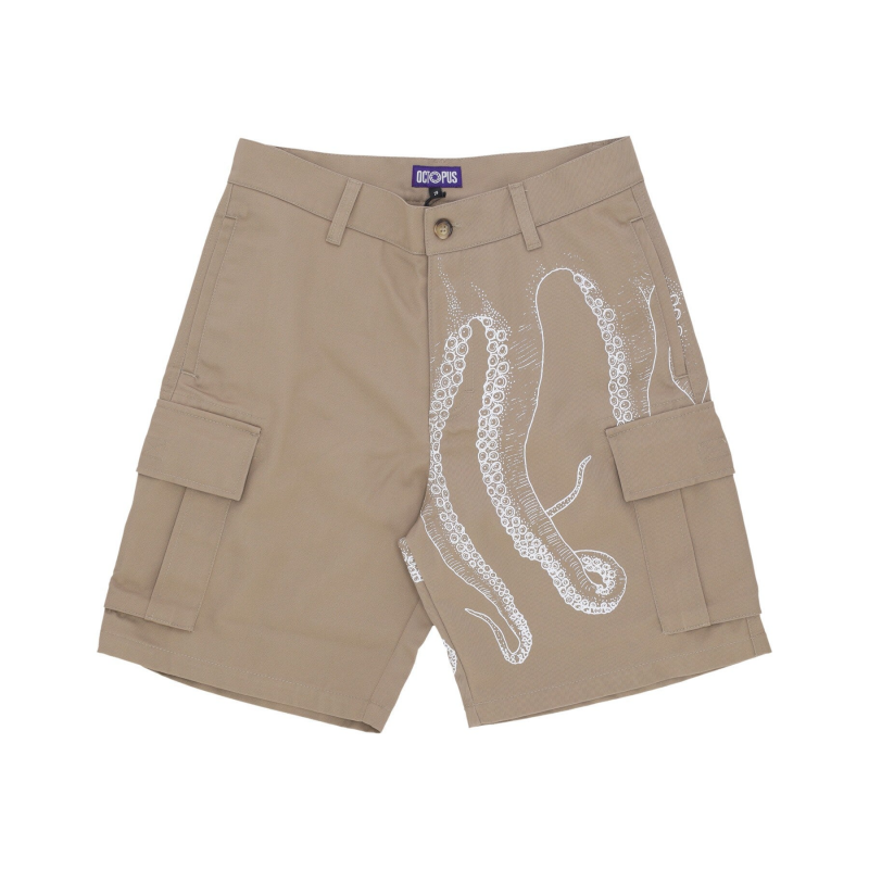 Side Cargo Short Herrenhose Beige