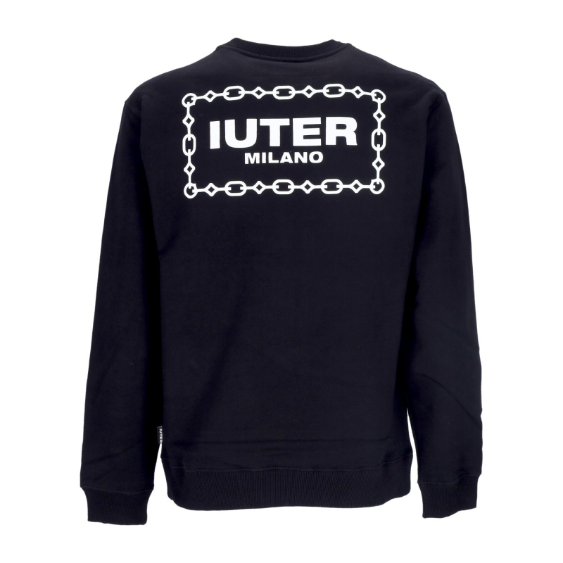 Leichtes Herren-Sweatshirt mit Rundhalsausschnitt Chain Crewneck Schwarz
