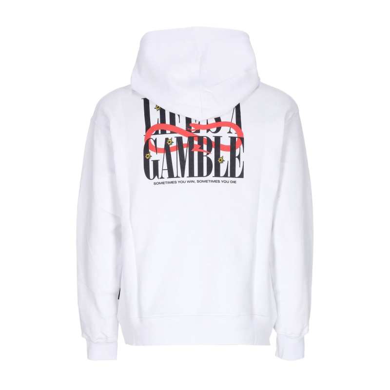 Leichtes Herren-Sweatshirt mit Kapuze, Roulette-Kapuzenpullover, WeiB