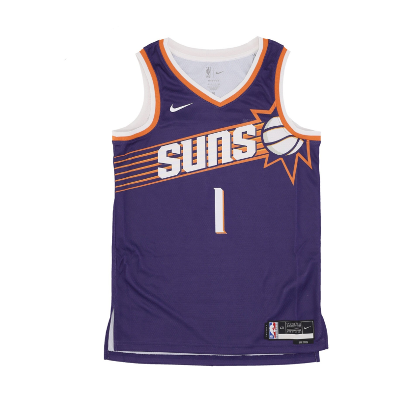 Herren-Basketball-Tanktop Nba Dri Fit Swingman-Trikot Nr. 1 Devin Booker Phosun New Orchid