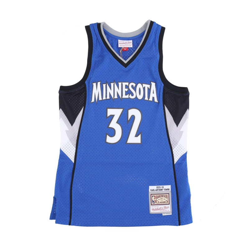 Herren-Basketball-Tanktop NBA Road Jersey Hardwood Classics Nr. 32 Karl Anthony Towns 2015-16 Mintim