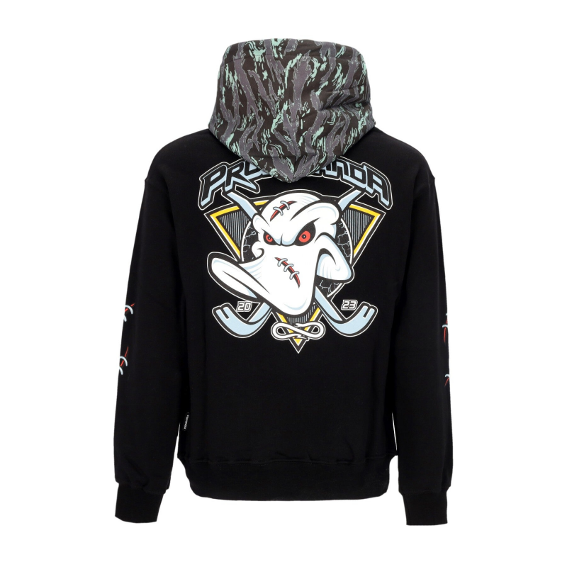Leichtes Herren-Sweatshirt mit Kapuze, Triangle Pain Hoodie, Schwarz