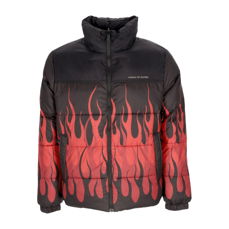 Puffy Jacket Herren Daunenjacke Schwarz/Rot