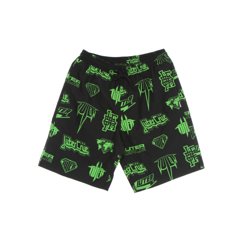 Bermuda Herren Kostum Horns Allover Boardshort Schwarz